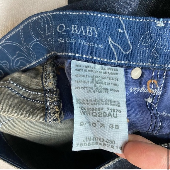 Wrangler Q Baby Med Dark Wash Mid Rise Straight Leg Jeans 9/10 - Picture 11 of 15